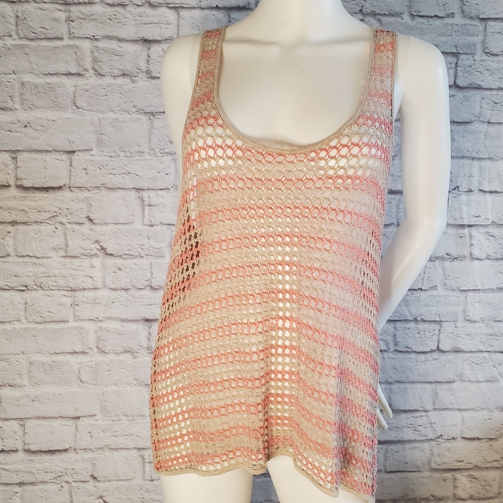 Ella Moss Small Mesh Tank Top / Beach Coverup